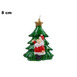 CANDELA A FORMA DI ALBERO CON BABBO NAT