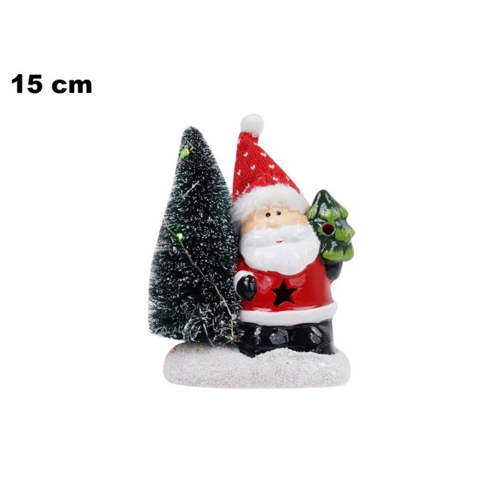 BABBO NATALE E ALBERELLO CON LED