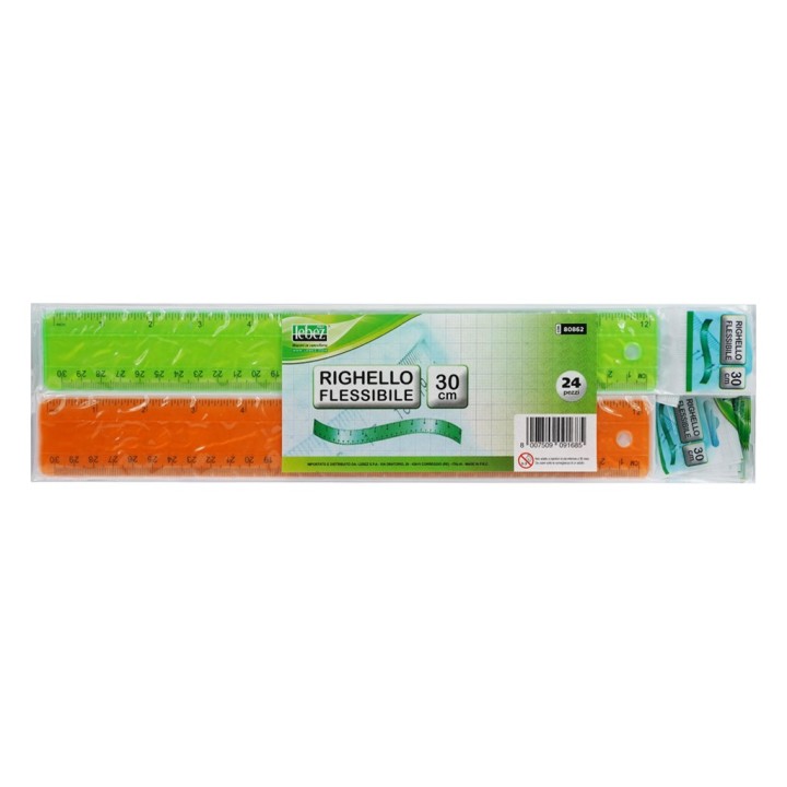 RIGHELLO FLEX 30CM BARATTOLO 24 PZ