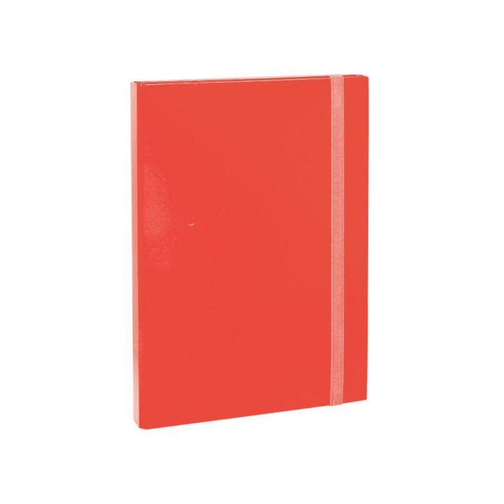 CARTELLA C/ELASTICO A4 DORSO 3CM ROSSO