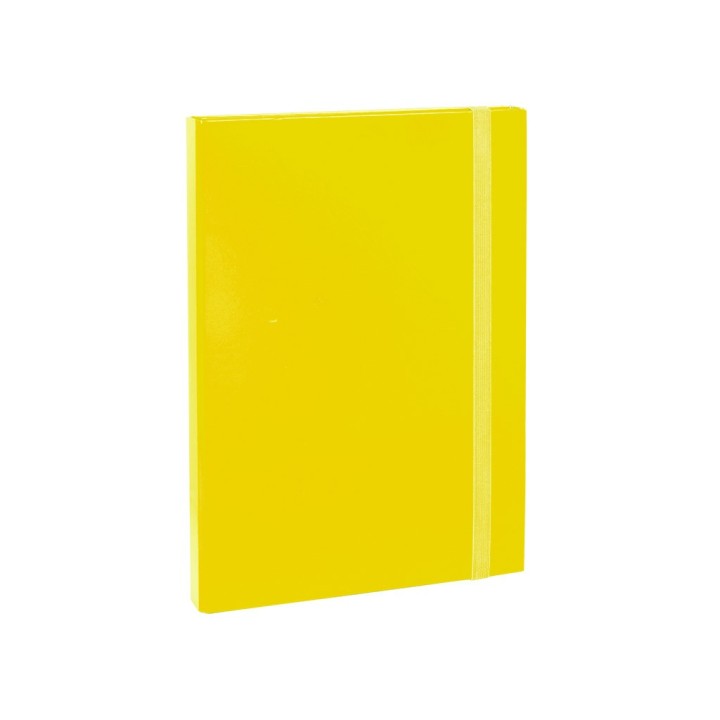 CARTELLA C/ELASTICO A4 DORSO 3CM GIALLO