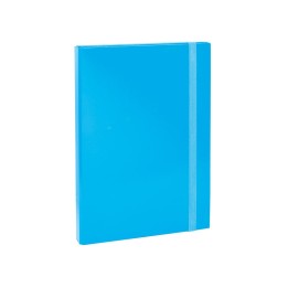 CARTELLA C/ELASTICO A4 DORSO 5CM BLU