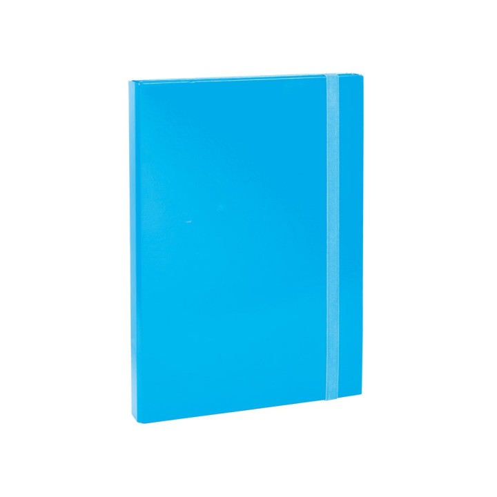 CARTELLA C/ELASTICO A4 DORSO 7CM BLU