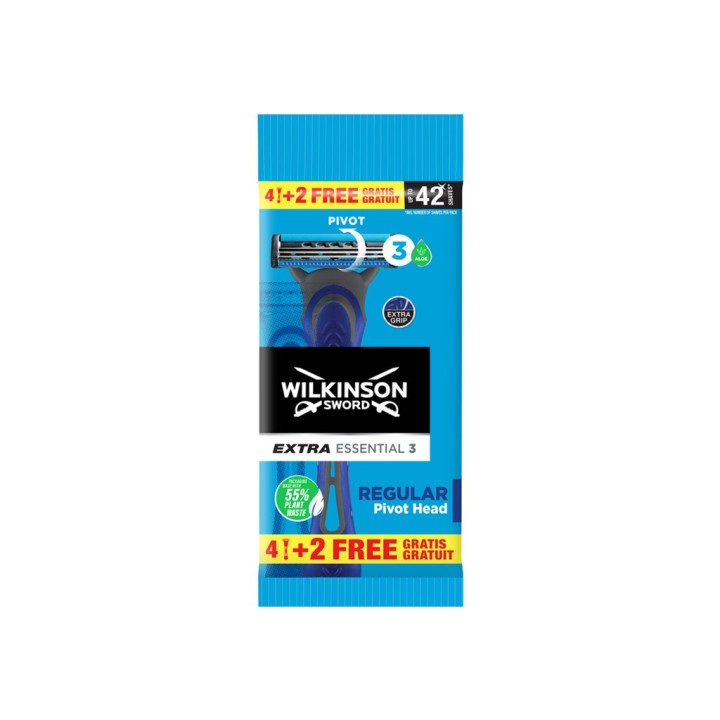 WILKINSON EXTRA 3 ESSENTIAL REGULAR 4+2