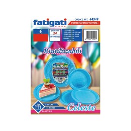 PIATTI DESSERT 25PZ CELESTE