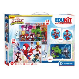 EDUKIT 4 IN 1 PUZZLE-GAMES SPIDEY 18295