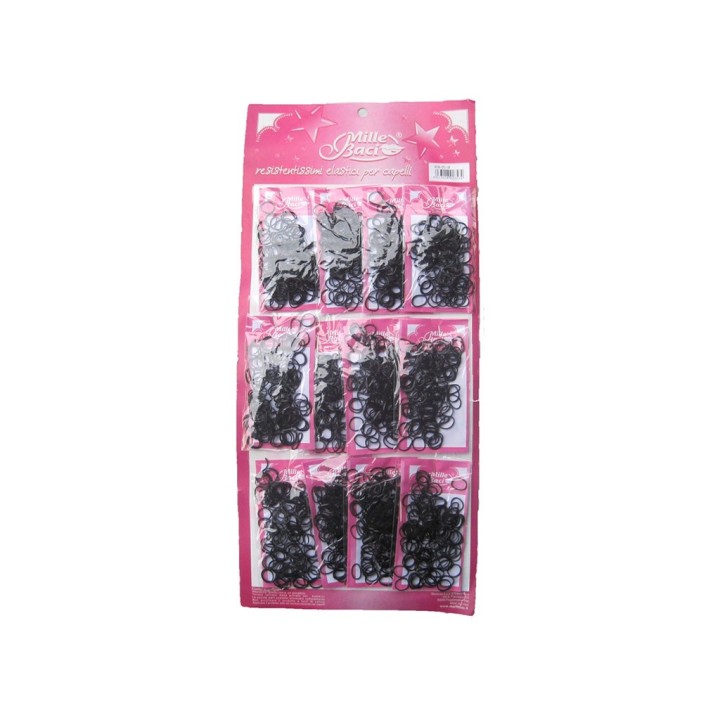 ELASTICI GOMME PER CAPELLI COL. NERO