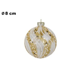 SFERA NATALIZIA TONDA ORO CM 8