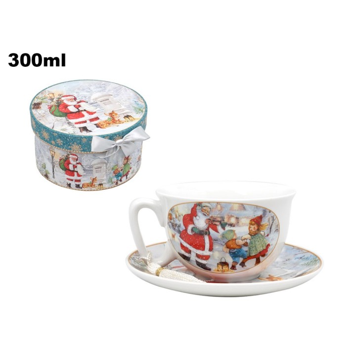 SET TAZZINA E PIATTINO DECORATIVI NATALI