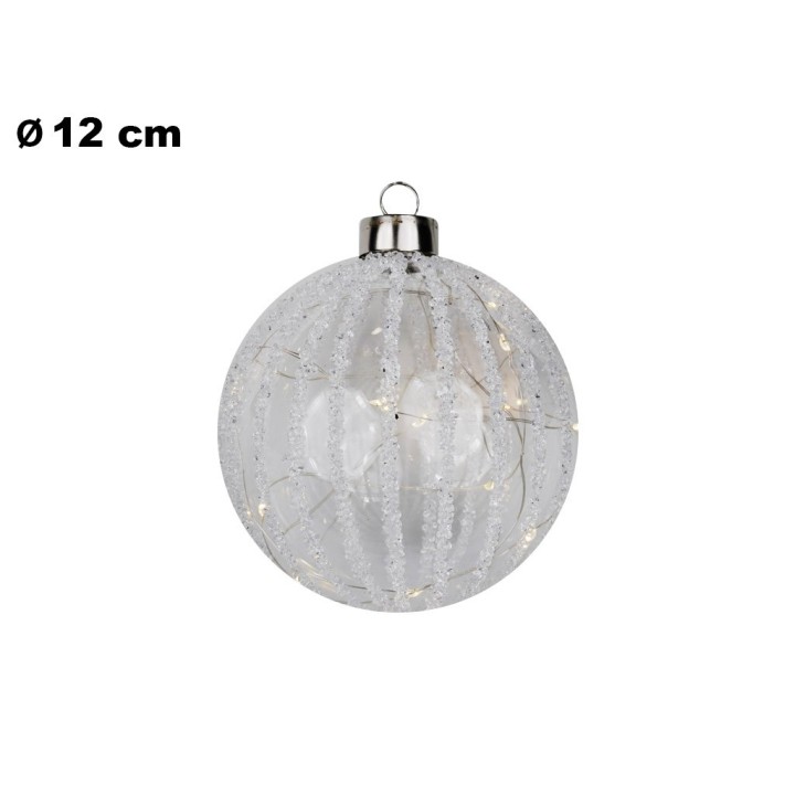 SFERA NATALIZIA DIA 12 CM / 15 LED