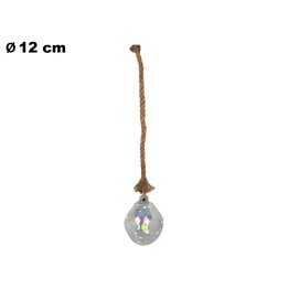 SFERA NATALIZIA CON CORDA CM 12 / 15 LED