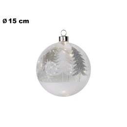 SFERA NATALIZIA DIA 15 CM / 20 LED