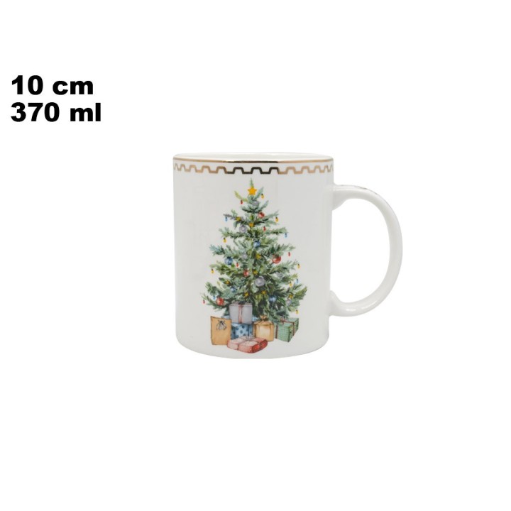 TAZZA CON ALBERO DI NATALE DECORATIVA