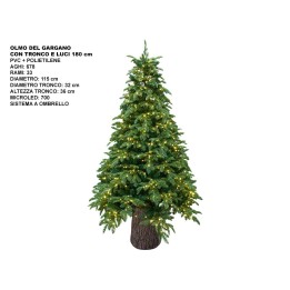 ALBERO OLMO DEL GARG. TRONCO+LUCI CM 180
