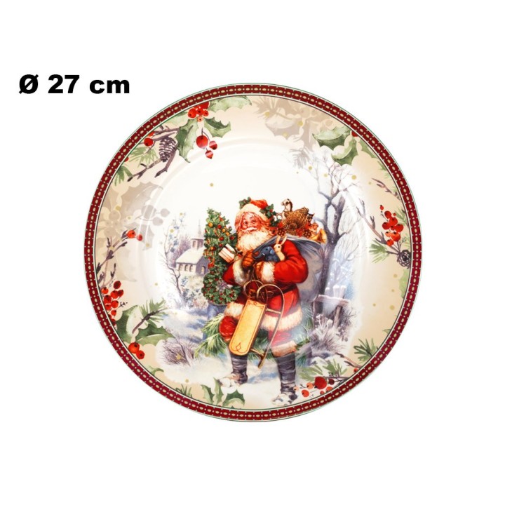 PIATTO 27CM DECORATIVO NATALIZIO