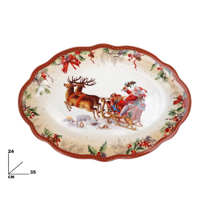 PIATTO 35CM DECORATIVO NATALIZIO