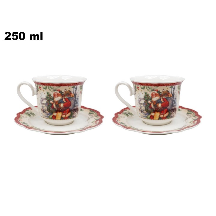 SET DUE TAZZINE CON DUE PIATTINI