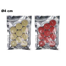 10 PEZZI CANDELE 2 COLORI ASSORTITI