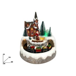 GIOSTRINA VILLAGGIO NATALIZIO 21.5CM