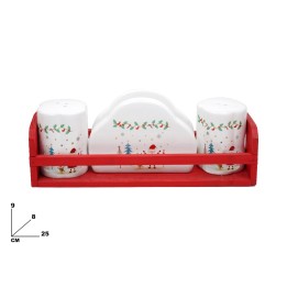 SET CUCINA 3 PEZZI DECORATIVO NATALIZIO