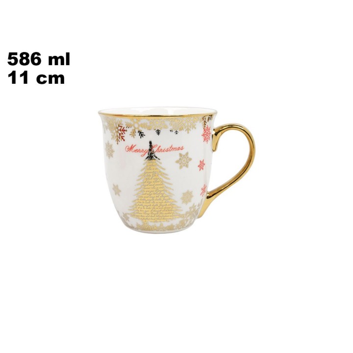 TAZZA BIANCA E DORATA
