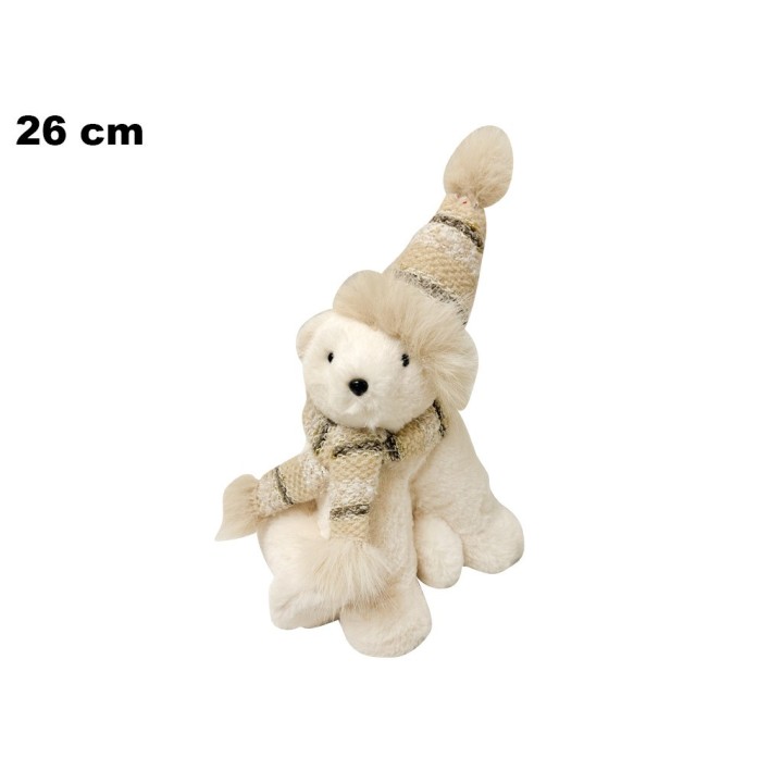 ORSETTO SEDUTO 26 CM CON CAPPELLINO
