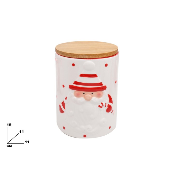 CONTENITORE CON BABBO NATALE 15 CM