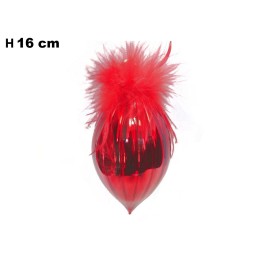 SFERA NATALIZIA ROSSA CM 16