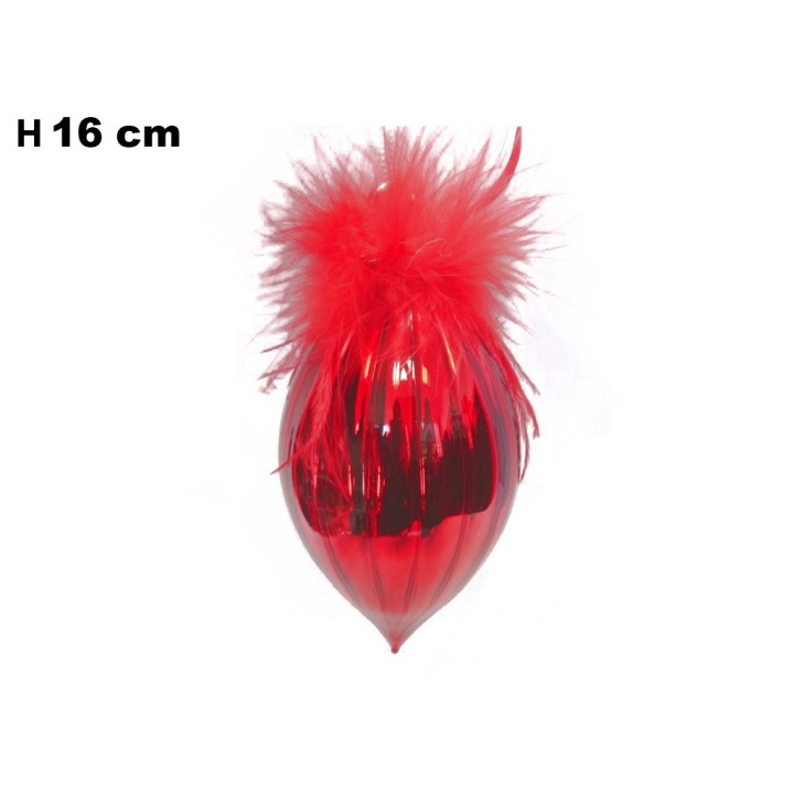 SFERA NATALIZIA ROSSA CM 16