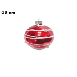 SFERA NATALIZIA ROSSA CM 8
