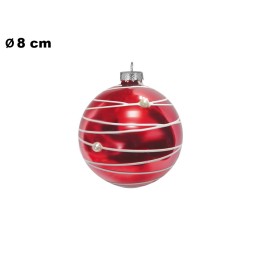 SFERA NATALIZIA ROSSA CM 8