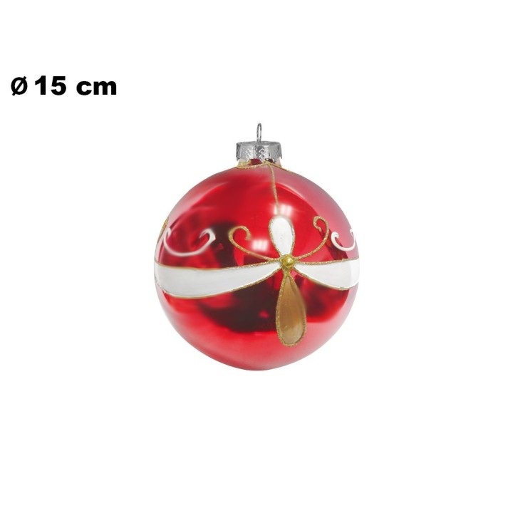 SFERA NATALIZIA ROSSA CM 15