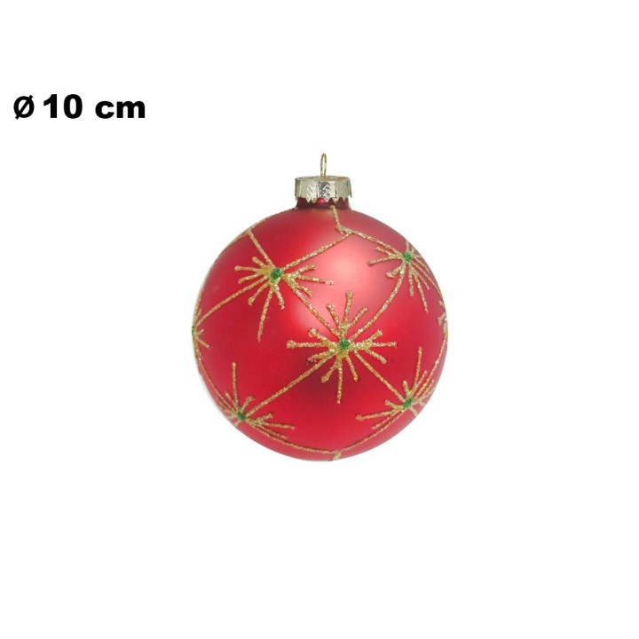 SFERA NATALIZIA ROSSA CM 10