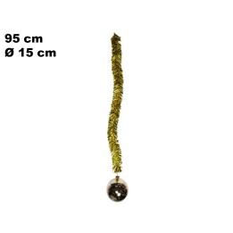 SFERA GOLD CON LED E TINSEL DIA CM 15