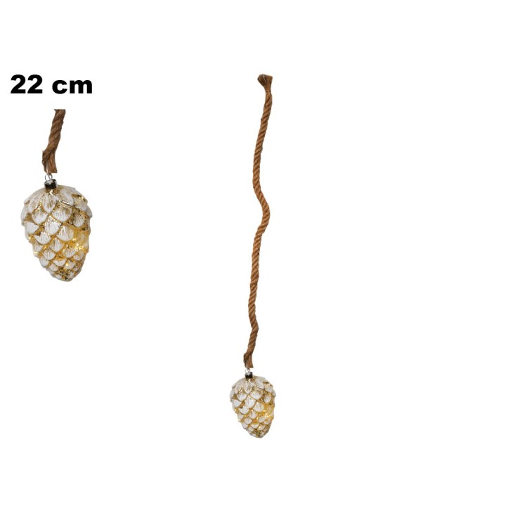PIGNA CON LED E CORDA DIA 22 CM