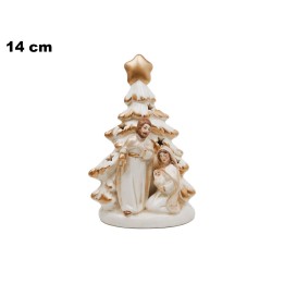 ALBERO DI NATALE CON NATIVITA'E LED 14CM