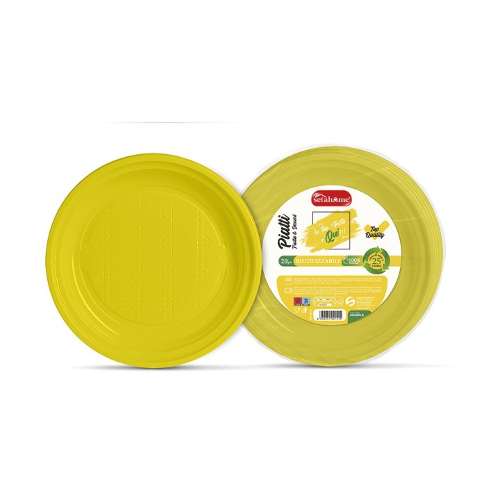 PIATTI DA DOLCE/FRUTTA GIALLI CF 25PZ