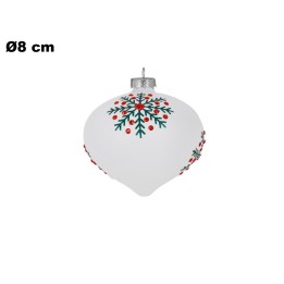 SFERA NATALIZIA BIANCA CM 8