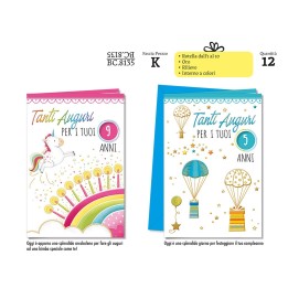 BIGLIETTO COMPLEANNO BAMBINI C-ROTELLA