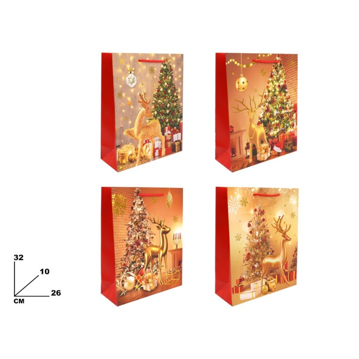 BUSTA REGALO NATALIZIA 26*32*10 CM