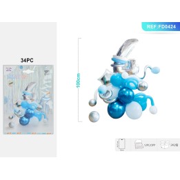 SET PALLONCINI ARGENTO 34PZ NUMERO 4