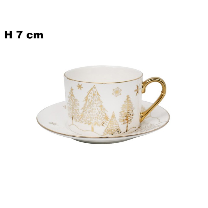 TAZZINA CON PIATTINO DECORATIVI NATALIZI