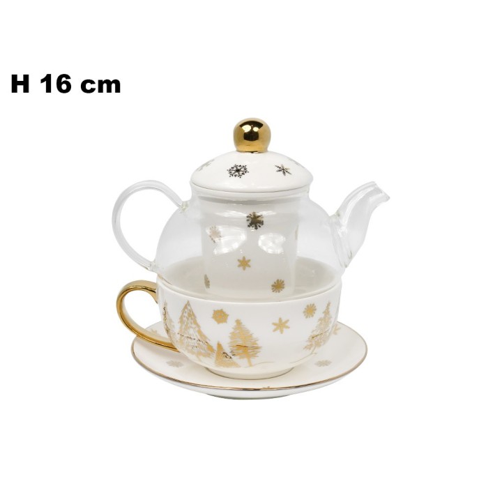 TAZZA CON TEIERA E PIATTINO