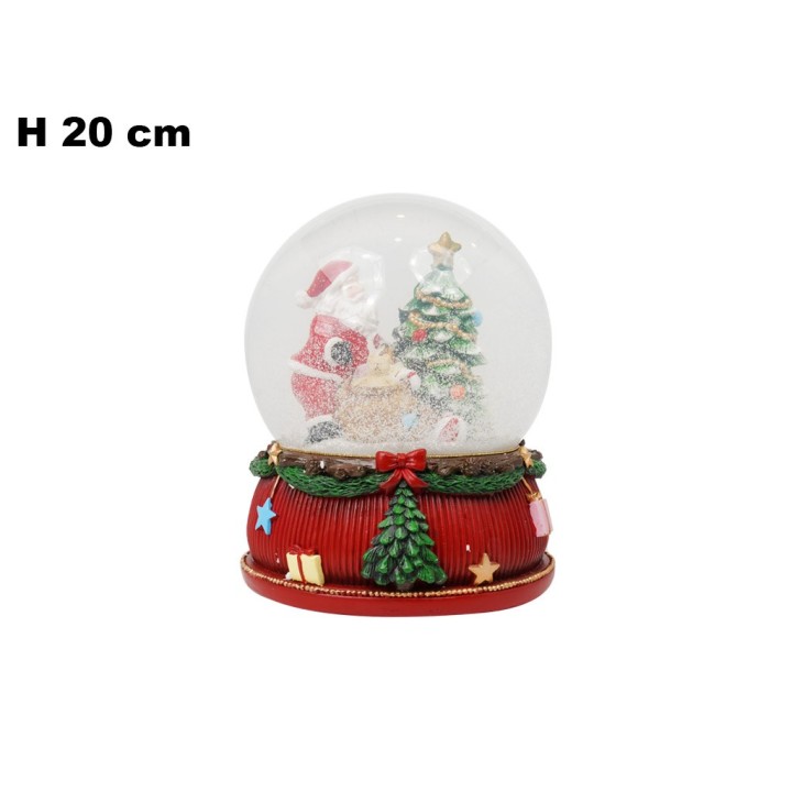 AMPOLLA BABBO NATALE E REGALI LUCI SUONI