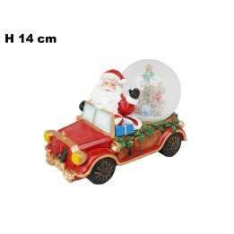AMPOLLA MACCHINA BABBO NATALE LUCI/SUONI