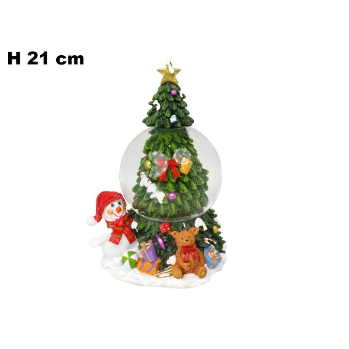 AMPOLLA BABBO NATALE CON LUCI E SUONI