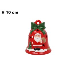 CAMPANELLA BABBO NATALE 10 CM CON LED