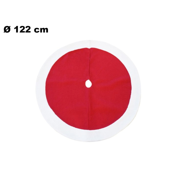 TAPPETO NATALIZIO ROSSO CON BORDO BIANCO