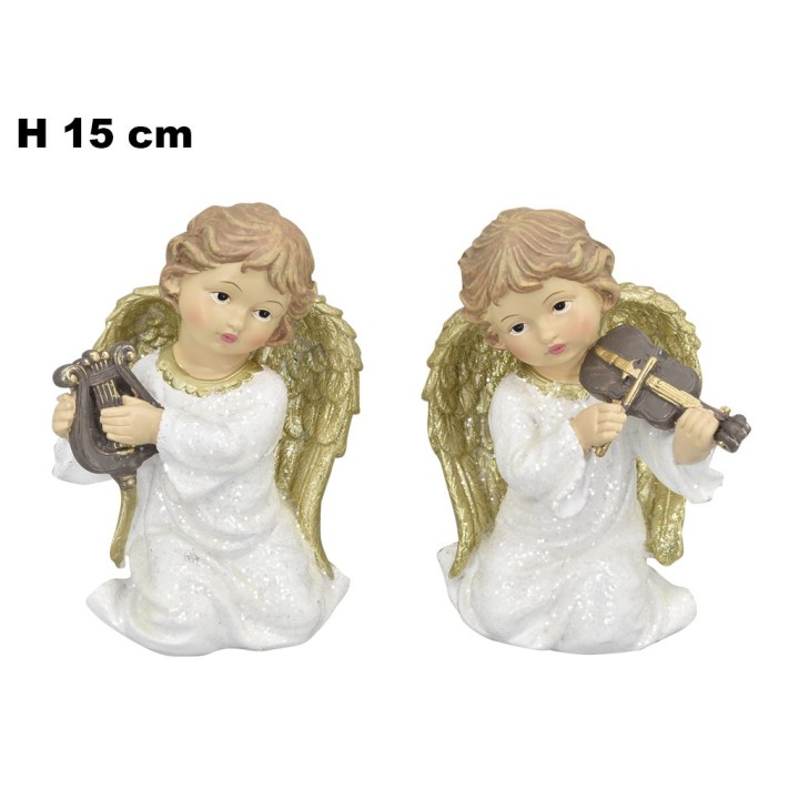 ANGELI CON STRUMENTI MUSICALI 15CM 2ASS.