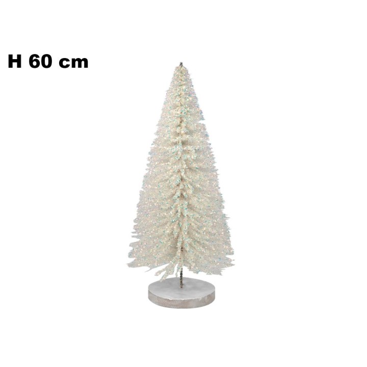 ALBERELLO GLITTER BIO BIANCO CM 60
